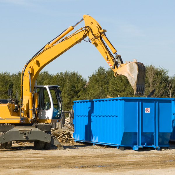 what are the rental fees for a residential dumpster in White House